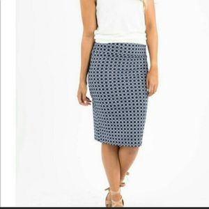 Agnes and Dora | NWT Pencil Skirt Navy & White Small